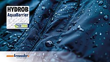 HYDROB AquaBarrier è un'innovativa impregnazione priva di fluoro e PFAS che protegge in modo affidabile i tessuti dall'acqua e dalle sostanze chimiche acquose.