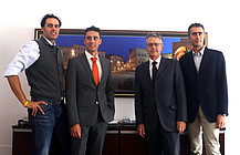 Da sinistra a destra: Lorenzo Campanile, Alessandro Campanile, il neo cavaliere d'onore Antonio Campanile, Filippo Campanile